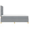 vidaXL Box Spring Bed with Headboard Light grey 120 x 200 cm Fabric