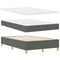 vidaXL Box Spring Bed with Headboard Dark grey 120 x 200 cm Fabric