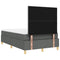 vidaXL Box Spring Bed with Headboard Dark grey 120 x 200 cm Fabric