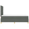vidaXL Box Spring Bed with Headboard Dark grey 120 x 200 cm Fabric