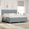 vidaXL Box Spring Bed with Headboard Light grey 200 x 200 cm Fabric