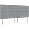 vidaXL Box Spring Bed with Headboard Light grey 200 x 200 cm Fabric