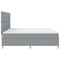 vidaXL Box Spring Bed with Headboard Light grey 200 x 200 cm Fabric
