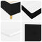 vidaXL Box Spring Bed with Headboard Black 200 x 200 cm Fabric