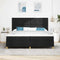 vidaXL Box Spring Bed with Headboard Black 200 x 200 cm Fabric