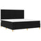 vidaXL Box Spring Bed with Headboard Black 200 x 200 cm Fabric