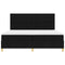 vidaXL Box Spring Bed with Headboard Black 200 x 200 cm Fabric
