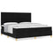 vidaXL Box Spring Bed with Headboard Black 200 x 200 cm Fabric