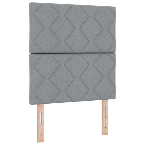 vidaXL Box Spring Bed with Headboard Light grey 80 x 200 cm Fabric