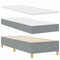vidaXL Box Spring Bed with Headboard Light grey 80 x 200 cm Fabric