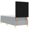 vidaXL Box Spring Bed with Headboard Light grey 80 x 200 cm Fabric