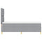 vidaXL Box Spring Bed with Headboard Light grey 80 x 200 cm Fabric