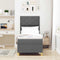 vidaXL Box Spring Bed with Headboard Dark grey 80 x 200 cm Fabric