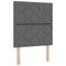 vidaXL Box Spring Bed with Headboard Dark grey 80 x 200 cm Fabric