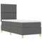 vidaXL Box Spring Bed with Headboard Dark grey 80 x 200 cm Fabric