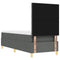 vidaXL Box Spring Bed with Headboard Dark grey 80 x 200 cm Fabric
