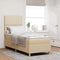 vidaXL Box Spring Bed with Headboard Cream 80 x 200 cm Fabric