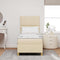 vidaXL Box Spring Bed with Headboard Cream 80 x 200 cm Fabric