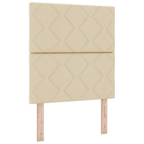 vidaXL Box Spring Bed with Headboard Cream 80 x 200 cm Fabric
