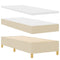 vidaXL Box Spring Bed with Headboard Cream 80 x 200 cm Fabric