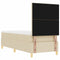 vidaXL Box Spring Bed with Headboard Cream 80 x 200 cm Fabric