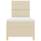 vidaXL Box Spring Bed with Headboard Cream 80 x 200 cm Fabric