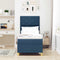 vidaXL Box Spring Bed with Headboard Blue 80 x 200 cm Fabric