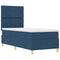 vidaXL Box Spring Bed with Headboard Blue 80 x 200 cm Fabric