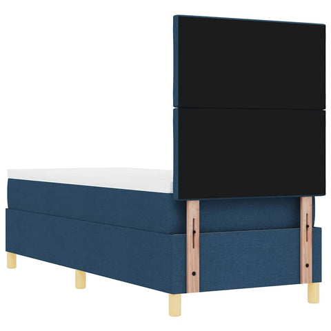 vidaXL Box Spring Bed with Headboard Blue 80 x 200 cm Fabric