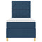vidaXL Box Spring Bed with Headboard Blue 80 x 200 cm Fabric