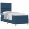 vidaXL Box Spring Bed with Headboard Blue 80 x 200 cm Fabric