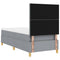 vidaXL Box Spring Bed with Headboard Light grey 90 x 190 cm Fabric