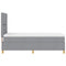 vidaXL Box Spring Bed with Headboard Light grey 90 x 190 cm Fabric