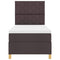 vidaXL Box Spring Bed with Headboard Dark brown 90 x 190 cm Fabric