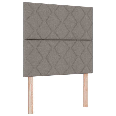 vidaXL Box Spring Bed with Headboard Taupe 90 x 190 cm Fabric