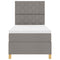 vidaXL Box Spring Bed with Headboard Taupe 90 x 190 cm Fabric