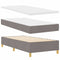 vidaXL Box Spring Bed with Headboard Taupe 90 x 200 cm Fabric