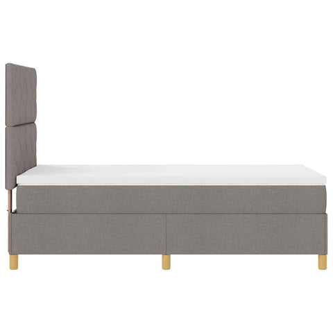 vidaXL Box Spring Bed with Headboard Taupe 90 x 200 cm Fabric