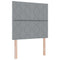 vidaXL Box Spring Bed with Headboard Light grey 100 x 200 cm Fabric