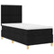 vidaXL Box Spring Bed with Headboard Black 100 x 200 cm Fabric