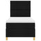 vidaXL Box Spring Bed with Headboard Black 100 x 200 cm Fabric
