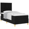 vidaXL Box Spring Bed with Headboard Black 100 x 200 cm Fabric