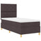 vidaXL Box Spring Bed with Headboard Dark brown 100 x 200 cm Fabric
