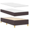 vidaXL Box Spring Bed with Headboard Dark brown 100 x 200 cm Fabric
