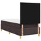 vidaXL Box Spring Bed with Headboard Dark brown 100 x 200 cm Fabric