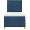 vidaXL Box Spring Bed with Headboard Blue 100 x 200 cm Fabric