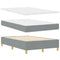 vidaXL Box Spring Bed with Headboard Light grey 120 x 190 cm Fabric