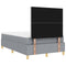 vidaXL Box Spring Bed with Headboard Light grey 120 x 190 cm Fabric