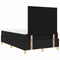 vidaXL Box Spring Bed with Headboard Black 120 x 190 cm Fabric