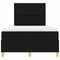 vidaXL Box Spring Bed with Headboard Black 120 x 190 cm Fabric
